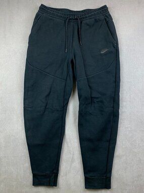 Nike Men Sweatpants Medium Black Tech Fleece Joggers Tapered Athletic CU4495-010